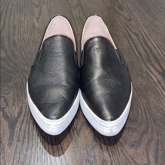 All Black Shoes - All Black leather slip ons